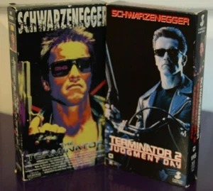 The Terminator & The Terminator 2 Judgement Day VHS Tape Arnold Schwarzenegger  - Bild 1 von 4