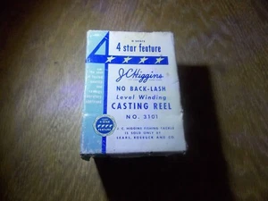 Vintage J.C. Higgins No.3110 Four Star Feature Casting Reel (BOX ONLY) 11/25 - Bild 1 von 7