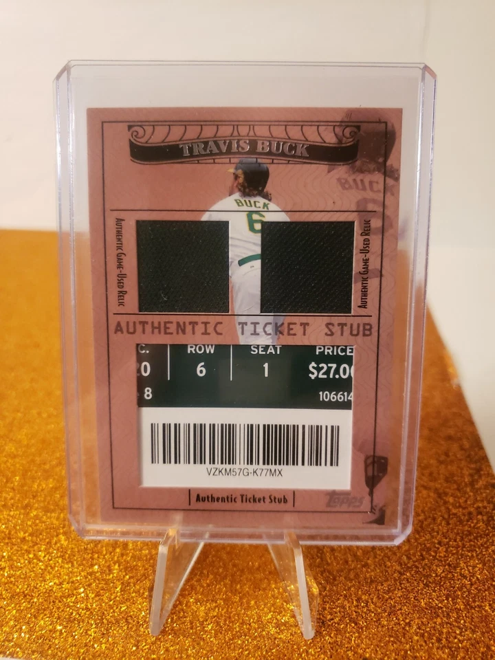 2009 Topps Ticket to Stardom Ticket Stubs Plus Dual Travis Buck /224 Jersey - Image 1 of 2
