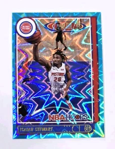 2021-22 Panini NBA Hoops Isaiah Stewart Teal Explosion Detroit Pistons #195 - Picture 1 of 2