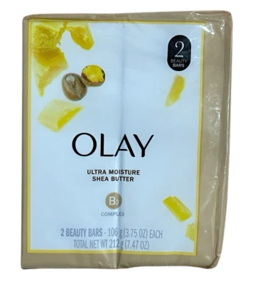 OLAY Ultra Moisture Shea Butter 2 Beauty Bars (3.75 oz) New - Image 1 of 3