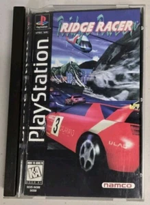 Ridge Racer (Sony PlayStation 1, 1995) Black Label Long Box Complete Case Broke - Picture 1 of 6