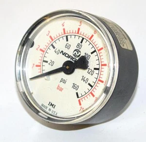 NORGREN MANOMETER 0-160 PSI 1/4" NPT - Bild 1 von 2