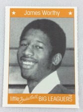NBA 1991-92 little Basketball Big Leaguers Card-James Worthy, Lakers (UNC)