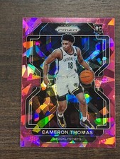 2021-22 Prizm Basketball Pink Ice Prizm Cameron Thomas Rookie Card Nets