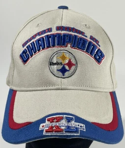 Pittsburgh Steelers Cap Hat Reebok Champions 2006 Super Bowl Adjustable Gray- - Picture 1 of 5