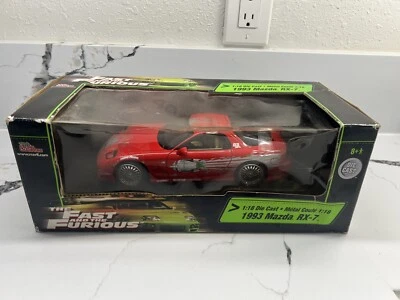 New Ertl 1993 Mazda RX-7 The Fast And The Furious 1:18 Diecast Car - Image 1 of 4