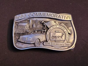 Vintage, U.S. MAIL Rural Letter Carrier 80th Anniversary Pewter Belt Buckle, USA - Picture 1 of 4