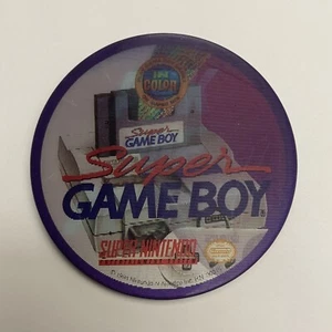 Ask Me About Super Game Boy Adapter Super Nintendo SNES Pin Button Promo 1990’s - Picture 1 of 10