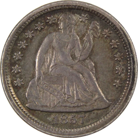 1857 Seated Liberty Dime CH AU Choice About Uncirculated 10c SKU:I4059 Cover