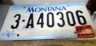 Montana Metal License Plate exp 2001, BIG SKY colorful plate, 3 A40306, w Skull