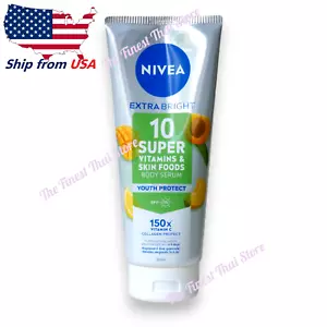 NIVEA Extra Bright 10 Super Vitamins Skin Foods Body Serum Youth Protect 320ml - Picture 1 of 1