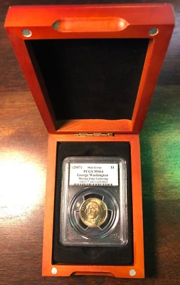 Error Coin - 2007 George Washington Dollar Missing Edge Lettering - PCGS MS64 - Image 1 of 4
