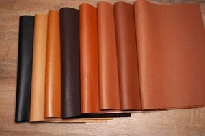 Full Grain Italian Leather Sheets 1.3-1.5 mm thick. Pre Cut Panels For Crafts - Picture 1 of 47