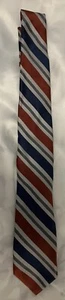 Saddlebred XL Silk Neck Tie Multi Color Red, Blue And Grey - Picture 1 of 3