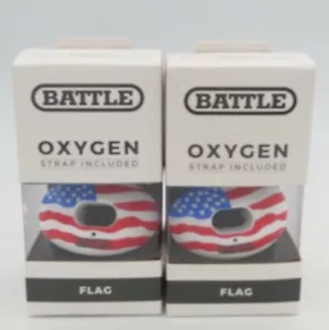 LOT 2 Battle Sports American Flag Black Oxygen Lip Protectors Mouthguards Rugby - Bild 1 von 3