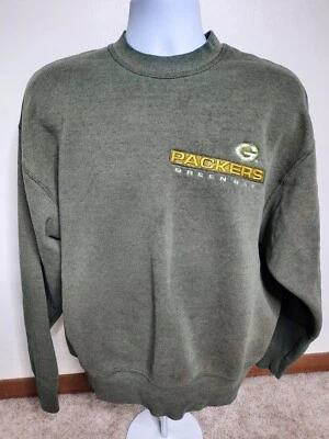 Sudadera De Colección Años 90 Cuello Redondo Para Hombre XL Green Bay Packers NFL Verde Hecha en EE. UU. Foto 1 de 4