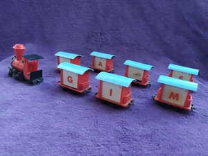 ORTF : rare petit train rébus 1967 publicitaire pour les oranges Miss Gina - Imagen 1 de 5