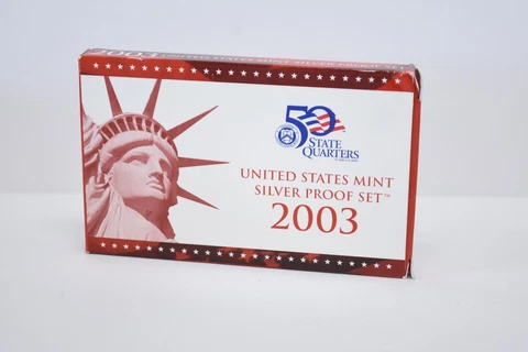 2003-S US Mint Silver Proof Set w/ Box & COA (ps1054) Cover