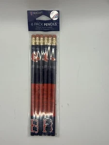 Boston Red Sox Big B Pencils 6-pack By WINCRAFT Brand New In Package MSRP $6.99 - Picture 1 of 2