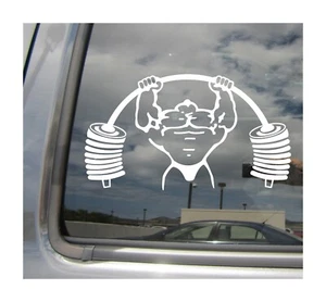 Powerlifter Powerlifting Bodybuilder - Auto Window Vinyl Decal Sticker 04021 - Picture 1 of 2
