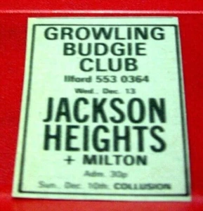 Jackson Heights/Milton Ilford Gig Vintage ORIG 1972 Presse/Magazin ANZEIGE 2"x 2" - Bild 1 von 3