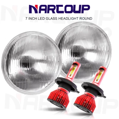 For 1970-1995 Land Rover Range Rover Classic DOT 7" Round Black LED Headlight Foto 1 de 4