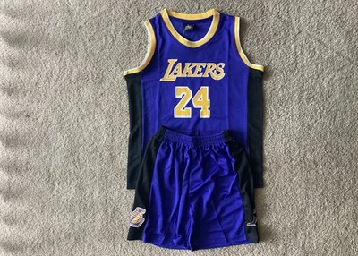 Youth Kobe Bryant High-Quality Jersey Shorts Lakers Basketball 2T thru 14-16 - Image 1 of 2