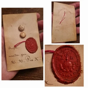 Old SS Pio X small Relic Ex Indumentary no document RARE - Picture 1 of 4