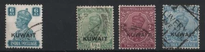 Kuwait 1945 6a white background sg60a very fine used cat £30 + 3x KG5 used - Picture 1 of 1