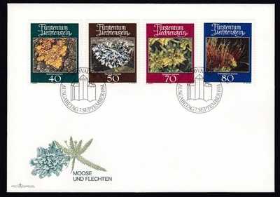 Liechtenstein FDC 1981 Michel 776/79 Mosses and Lichens - Complete Set - Image 1 of 2