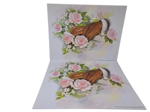 Vintage Cardstock Stapco Paper Print Lot - 11" X 8 1/2" - Wedding Hands 10 Pc - Picture 1 of 5