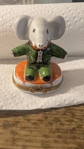 Babar Limoges Box Rochard Hand Painted France Elephant Vintage Vtg - Bild 1 von 21
