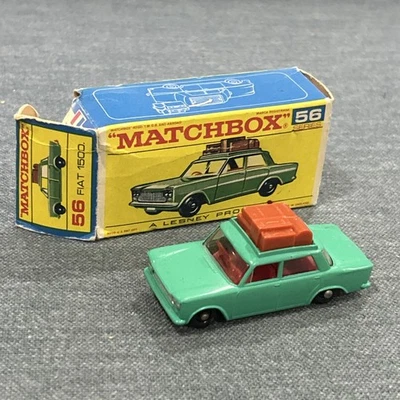 Vintage Matchbox, No 56 Fiat 1500/w/luggage, with original box - Image 1 of 4