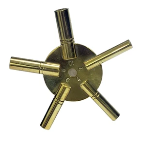 Vintage Clock Winding Key – 5-in-1 Brass Universal Tool for Antique Clocks.. - Bild 1 von 5