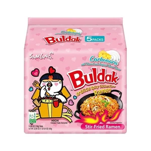 Samyang Buldak Spicy Chicken Carbonara Flavor Stir-Fried Ramen 5-Pack Korea 650g - Bild 1 von 7
