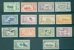 Falkland Is. - Sc# 107-20. 1952 Geo.VI Definitive. Sehr leicht klappbar. 200,00 $. - Bild 1 von 1