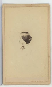 Profil Junge Dame F. Forshew Hudson New York CDV Carte De Visite um 1865 - Bild 1 von 2