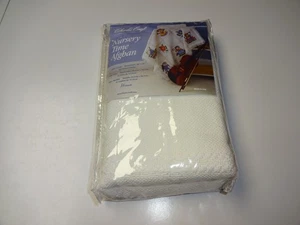 Charles Craft Nursery Time Afghan 14 Count 38" x 38" Antique White AF7300EA-322 - Picture 1 of 3