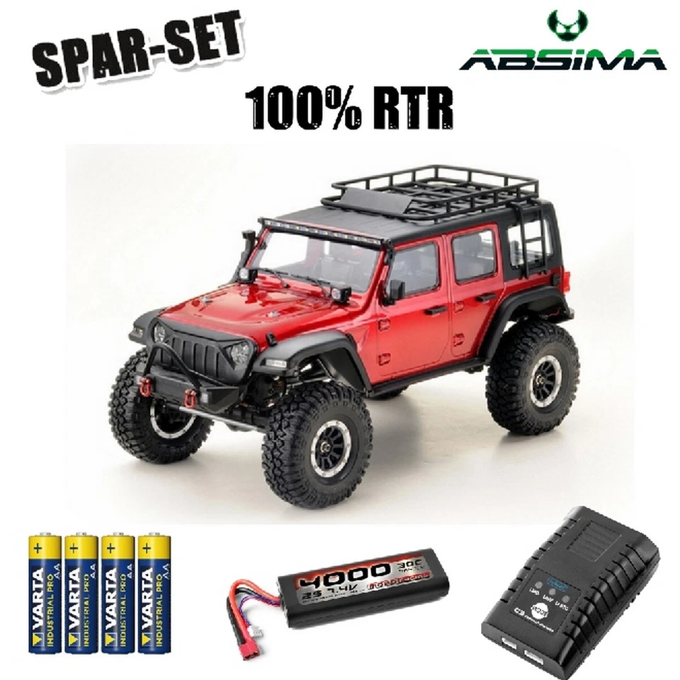 Absima SHERPA-PRO Crawler CR3.4 1:10 EP Metallic Rot 4WD RTR 2,4GHz - Spar Set 1 - Bild 1 von 1