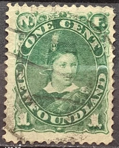 Newfoundland 1896-98 1c Deep Green Used sg 63a - Picture 1 of 2