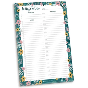 bloom Daily Planners Planning Pad, 6" x 9", Tampone Giornaliero Temporizzato, Fioriture Giardino - Foto 1 di 9