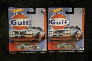 LOTE 2x HOT WHEELS PREMIUM NISSAN LAUREL 2000 SGX Gulf - Imagen 1 de 2