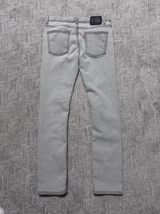 Levis 510 Jeans Size 20 Reg (30x29) Grey Denim Skinny Stretch Grey Casual Pants - Picture 1 of 9