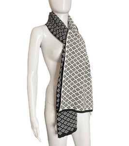 Vera Bradley SCARF Mini Concerto Soft Knit Chic Black & White $58 MSRP 71”x12” - Picture 1 of 20