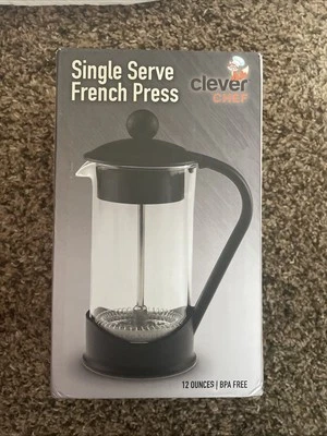 Clever Chef Cafetera Prensa Francesa 2 Tazas 12oz Capacidad Negra Nueva en Caja Abierta Foto 1 de 4