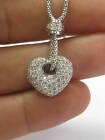 UNOAERRE 18KT Heart Diamond Pendant Necklace White Gold 1.71CT