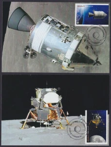 CANADÁ Sc#3186-7.2 CONJUNTO DE 2 MAXICARDS II para 50ª ANN del APOLO 11 ALUNIZAJE - Imagen 1 de 1