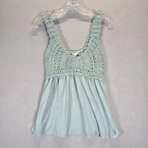 Lucky Brand Hand Knit By Dollie Womens Size Medium Crochet Knit Top - Picture 1 of 9