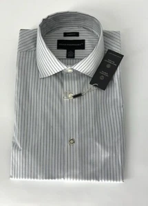 Wilke rodriguez NWT dress shirt 16 32/33 Long Sleeve Button Down Striped - Picture 1 of 7